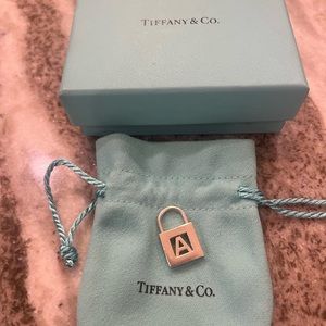 Tiffany and Co letter A lock charm